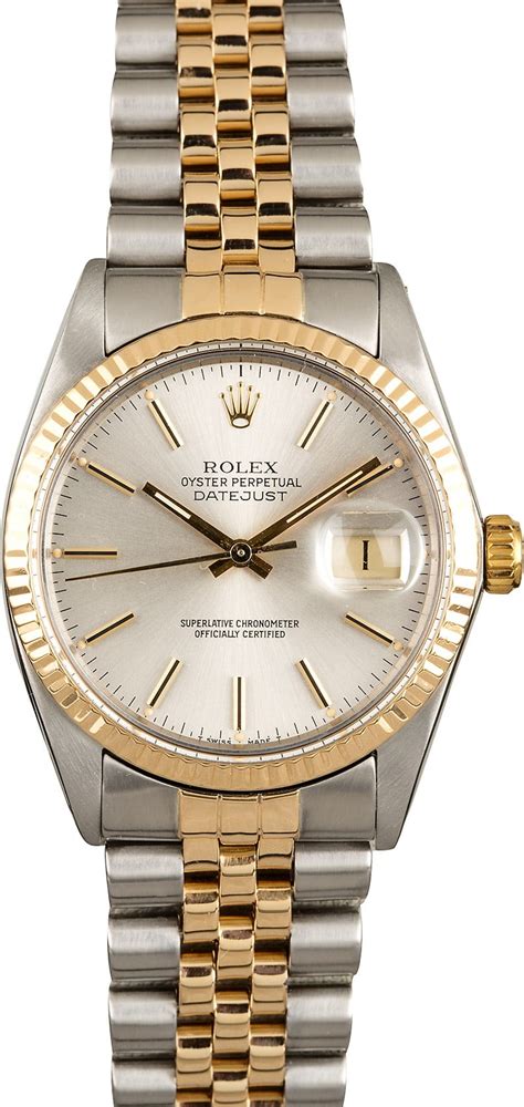 rolex 16013 2 tone silver dial